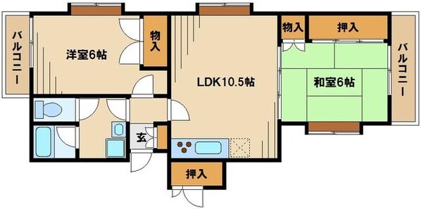 オークヒル領家の物件間取画像
